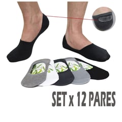 GENERICO - Medias Para Hombre Invisibles Pack x 12 pares