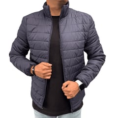 GENERICO - Chaqueta Hombre Invierno Impermeable Azul Oscuro