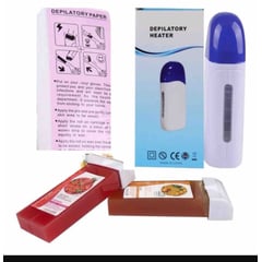 GENERICO - Kit De Cera Depilatoria Roll - On Calentador Cera Y Lienzos