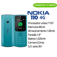 NOKIA - CELULAR 110 4G CON CAMARA - AZUL TA-1395 SS