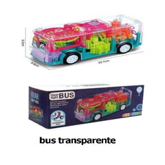 GEAR MOBILE - BUS TRANSPARENTE JUGUETE PARA NIÑOS +3 AÑOS