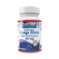 HEALTHY AMERICA - Ginkgo Biloba 80 mg 60 Cáps - Healthly America