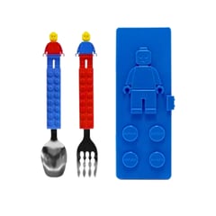 GENERICO - Set Cubiertos Niño Tipo Lego Cuchara Y Tenedor