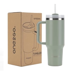 BUFFER FLASK - Vaso Termo Termico Manija Y Pitillo 1.2L Acero Inox - Verde