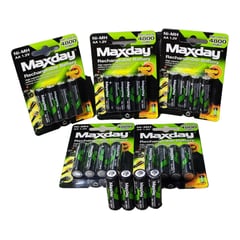 MAX - Pila Batería Recargable Aa X4 Unidades 4800mah 12v Ni-mh