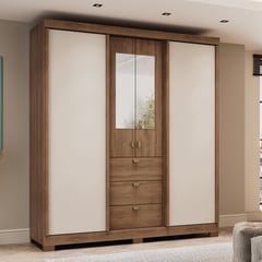 BERTOLINI - Closet armario 180cm 2 puertas corredizas 3 cajones en MDP