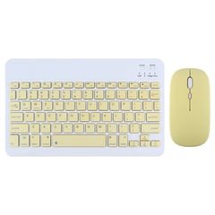 KEYBOARD - Teclado Bluetooth Kit Mouse Y Teclado Nuevo Amarillo