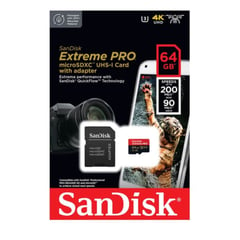 SANDISK - Memoria Micro SD Sandisk 64GB EXTREME Pro 4K   100MB/S