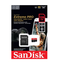 SANDISK - Memoria Micro SD 128GB EXTREME Pro 4K  100MB/S