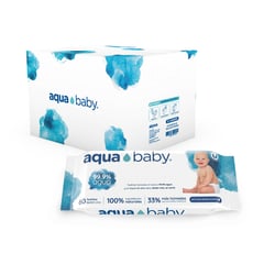 AQUA BABY - Caja 12 Toallitas Húmedas 60 Unidades