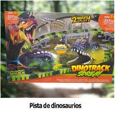 DINO WORLD - PISTA DE DINOSAURIOS/ 237 PIEZAS/ JUEGO NIÑOS +3 AÑOS