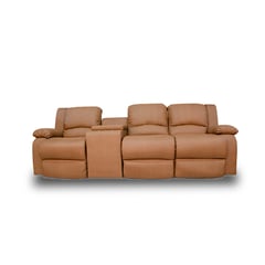 INDUSTRIAL BASESTILOS - Sofa Reclinable 3 puestos con bar electrica cafe