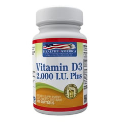 HEALTHY AMERICA - Vitamina D3 2000 IU x 100 Soft -