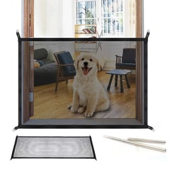 GENERICO - Puerta malla de seguridad para mascotas plegable 180 cm