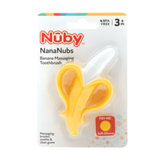 NUBY - Masajeador De Encías En Forma De Plátano Con Agarraderas