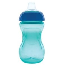 NUBY - Vaso Iniciación - Válv De Silicona 6 Oz Verde Tapa Azul