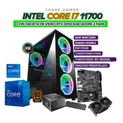 INTEL - PC GAMER CORE I7 11700 T VIDEO rtx3050 6GB 16GB RAM SSD 1TB BOARD H510