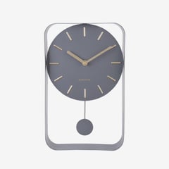 PRESENT TIME - Reloj Pared Pendulo Gris