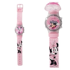 GENERICO - Reloj Niñas Digital Luces Tapa Infantil Minnie Mouse 3d