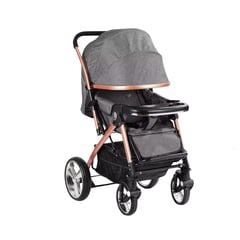 KIDSHOP - Coche Bebe Capota Expandible Reversible 8098 GRIS