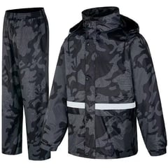 ONE PIXEL - Traje Impermeable Camuflado Tipo Sudadera 2 Piezas Para Moto