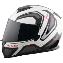 X SPORTS - CASCO M66 CERTIFICAD PYTHON BLANCO ROSA BRILL TLL M