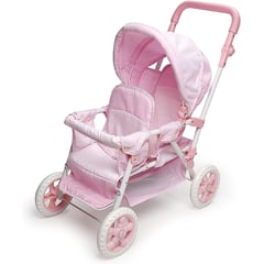 GENERICO - ❤ Coche Doble Rosado ❤ Para Bebe Reborn ❤