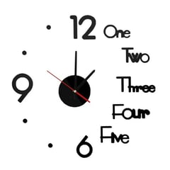 COOL TIME RELOJES - Reloj De Pared 3d Grande 100 Cm Negro Diseño Moderno