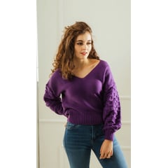 HIGHLAND - Sweater Dan Color Morado