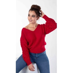 HIGHLAND - Sweater Dan Color Rojo.