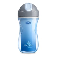 CHICCO - Vaso Pitillo 9 Oz New Niño Azul Oscuro