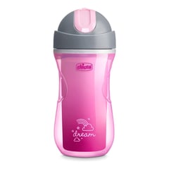 CHICCO - Vaso Pitillo 9 Oz New Rosa