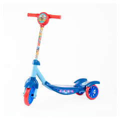 PAW-PATROL - Patineta Scooter Infantil Paw Patrol Azul con Luces 3 Ruedas