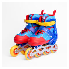 SONIC - Patines en Linea Aluminio Azul Rojo Ajustables 35-38