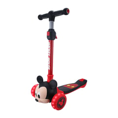 DISNEY - Patineta Scooter Junior Mickey Mouse 3D Negro Rojo 3 Ruedas