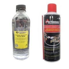 HI TRONIC - Limpia Contactos Perfomax 250ml + alcohol isopropilico 500ml