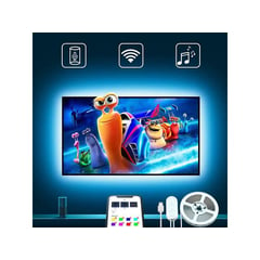 GENERICO - Tira de luz LED TV Govee compatible con Alexa microfono control 3mtrs