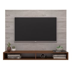 MULTIMOVEIS - Panel para TV Moderno de 136 x 106 x 33 cm para Televisores de Hasta 60 Pulgadas, Café