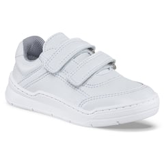 CROYDON - Tenis Colegio Roblo Velcro Blanco para Niño y Niña