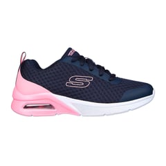 SKECHERS - TENIS GRIS PARA NIÑA SK MICROSPEC MAX BRIGHTASTIC NAVY