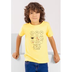 MARKETING PERSONAL - Camiseta Infantil Masculino Amarillo Pastel Mp 101206