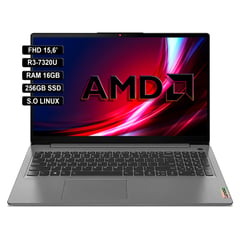 LENOVO - Portátil 156 AMD R3-7320U RAM 16GB 256GB SSD GREY