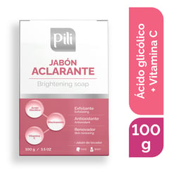 PILI - Jabón aclarante con Ácido glicólico Vitamina C y Niacinamida