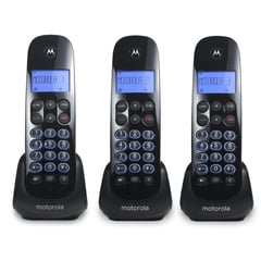 MOTOROLA - Teléfono Inalámbrico Motorola Triple con Contestador Digital y Altavoz