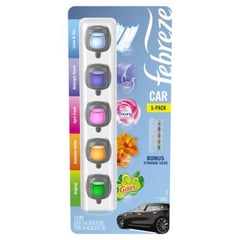 FEBREZE - 5 Ambientadores Para Carro 5 Unidades Variados