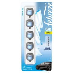 FEBREZE - 5 Ambientadores Para Carro 5 Unidades Linen & Sky