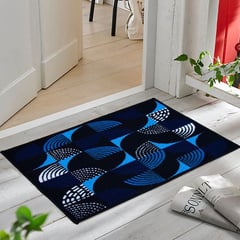 GENERICO - Alfombra Tapete Pie De Cama - Entrada Azul 50 X 80cms