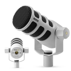 RODE - RODE PodMic Blanco Micrófono de podcasting dinámico
