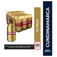 CLUB COLOMBIA - Pack X12 Cerveza Club Colombia Dorada Lata 330 Ml