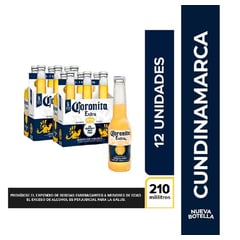 CORONA EXTRA - Pack X12 Cerveza Coronita Botella 210 Ml